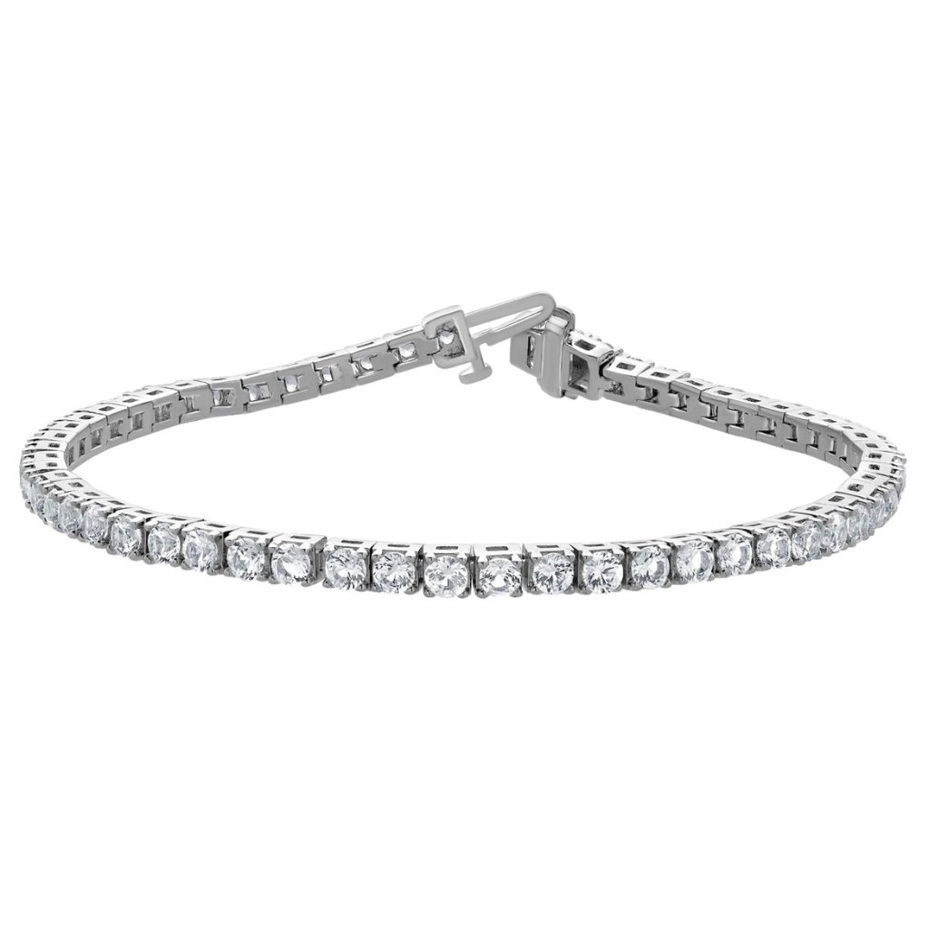 Kohls Gemstone Brilliance Silver Lab-Created White Sapphire Tennis Bracelet 80$